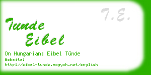 tunde eibel business card